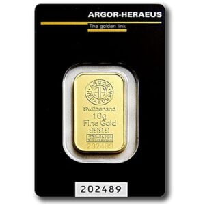Argor Heraeus 10g zlatna pločica
