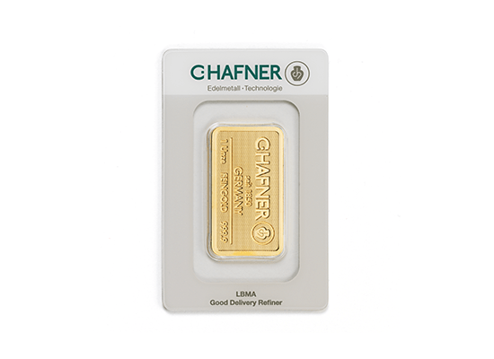 C Hafner 1 oz zlatna poluga - investiciono zlato